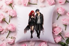 Gothic Valentines Day Clipart, Valentine Skeleton Product Image 4