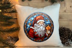 Stained Glass Painting Of Santa Clipart Sublimation Product Image 4