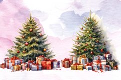 Watercolor Christmas Tree Clipart Sublimation, Watercolor Product Image 4