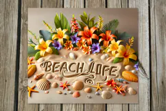 BeachLife flowers | 4 summer Skinny Tumbler Sublimation PL Product Image 4