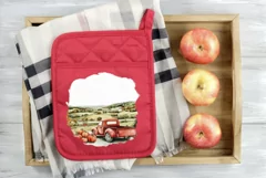 Red Farm Truck Illustration, Watercolor Fall Pumpkins PNG Product Image 4