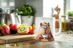 CAPYBARA mug wrap sublimation png, morning! Product Image 2