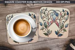 Christmas Coaster Sublimation, Christmas Coaster PNG Design Product Image 1