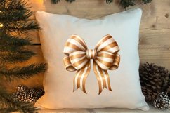 Gold Christmas Watercolor Clipart Sublimation, Christmas PNG Product Image 4