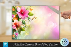 Floral Background Cutting Board Sublimation Design Product Image 1
