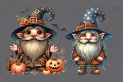 Watercolor Spooky Gnomes PNG sublimation Product Image 5
