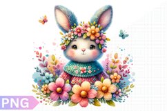 Spring Bunny Clipart - Bunny sublimation PNG Design Product Image 1