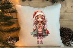 Christmas Little Girl Clipart Sublimation, Christmas PNG Product Image 5