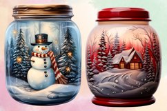 Christmas in Jar Watercolor Clipart Bundle, Christmas Bundle Product Image 5