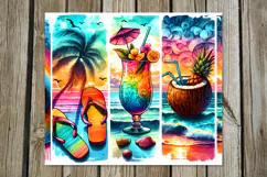 BeachLife | tropical Skinny Tumbler Sublimation design PLUS Product Image 4