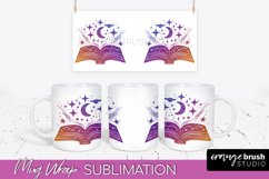 Celestial Mug Wrap PNG, Boho Mystical Coffee Mug Sublimation Product Image 1