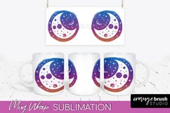 Celestial Mug Wrap PNG, Boho Mystical Coffee Mug Sublimation Product Image 1