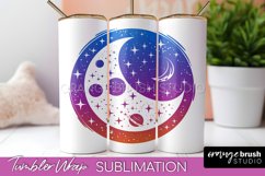 Celestial Tumbler Wrap, Boho Sublimation, Mystical Tumbler Product Image 1
