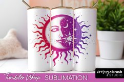 Celestial Tumbler Wrap, Boho Sublimation, Mystical Tumbler Product Image 1