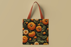 12 Fall Pumpkin Embroidery Digital Paper Product Image 4