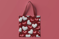 12 Valentine glitter heart digital paper Product Image 4