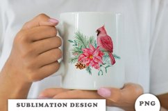 Watercolor Christmas Bouquet clipart PNG Product Image 4