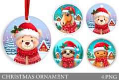 Christmas Ornament Design. Cute Animals Christmas Ornament Product Image 1