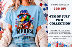 'Merica Duck PNG | Patriotic Mallard Sublimation DTF Product Image 3