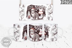 Merry Catmas Mug Wrap - Christmas Mug Sublimation Product Image 1