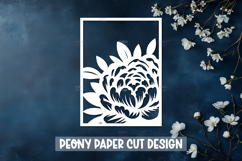 11 Peony Flowers Paper Cut Cards Template Product Image 5