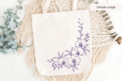 Orchid Floral Corner SVG Product Image 4