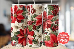 Christmas Flowers Tumbler | Christmas Tumbler Wrap Product Image 1