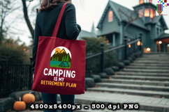 Camping Is My Retirement Plan PNG Funny Outdoor Design Product Image 4