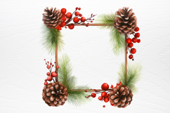 Christmas Frame Border Sublimation PNG Product Image 4