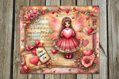 Valentine Fairy | Magic Skinny Tumbler Sublimation Design P Product Image 4