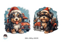 Christmas Dogs Sublimation Clipart PNG Product Image 4