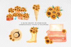 22 sunflower png, Sunflower sublimation, Summer clipart Product Image 4