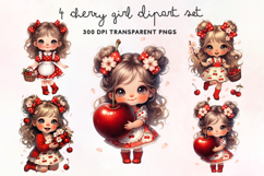 Cherry Girl PNG Clipart Set Product Image 1