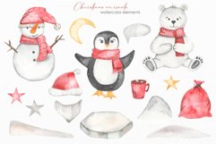 Christmas animals watercolor Product Image 4