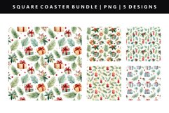 Christmas Square Coaster Design | Square Coaster PNG Product Image 5