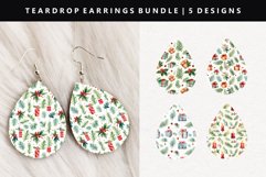 Christmas Teardrop Earring Sublimation PNG Design Product Image 1