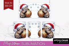 Christmas Animals Mug Wrap - Cute Christmas Mug PNG Product Image 1