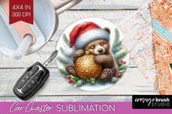 Christmas Animals Car Coaster - Cute Christmas Coaster PNG Product Image 1