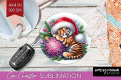 Christmas Animals Car Coaster - Cute Christmas Coaster PNG Product Image 1