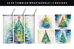 Watercolor 20oz Tumbler Wrap | Sublimation PNG Bundle Product Image 5