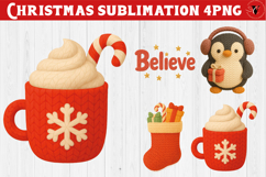 Christmas Crochet, Latch Hook, retro sublimation MEGA bundle Product Image 5