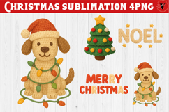 Cozy Christmas crochet sublimation | Christmas animals Product Image 4