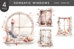 Romantic Window Views PNG Valentine’s Day Love Scenes Product Image 1