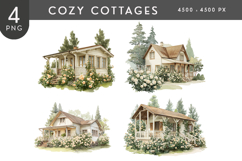Rustic Garden Cottage Clipart Product Image 1