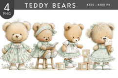 Soft Nursery Teddy Bear Clipart Product Image 1