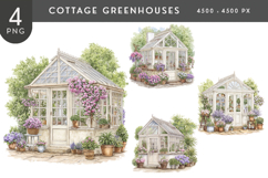 Garden Greenhouse Illustration Set Product Image 1