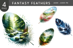 Enchanted Nature Feather PNG Artwork Product Image 1