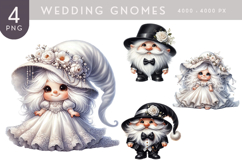 Wedding Gnome Clipart Set Product Image 1