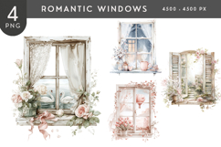 Love Story Windows PNG Valentine Romantic Clipart Collection Product Image 1