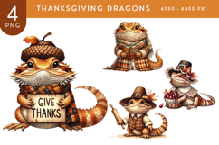 Thanksgiving Bearded Dragon PNG Product Image 1